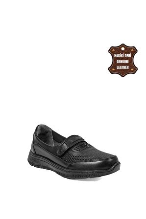 Voyager 9405 Kadın Hakiki Deri Casual Ayakkabı Siyah