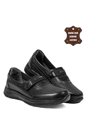 Voyager 9405 Kadın Hakiki Deri Casual Ayakkabı Siyah