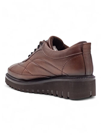 VOYAGER 7667 KADIN HAKİKİ DERİ COMFORT AYAKKABI TABA