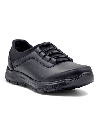 VOYAGER 9409 KADIN HAKİKİ DERİ COMFORT AYAKKABI SİYAH