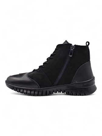 VOYAGER Z013 KADIN HAKİKİ DERİ COMFORT BOT SİYAH