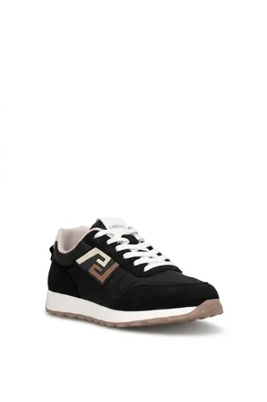 Voyager E144T Erkek Hakiki Deri Klasik Sneaker Siyah