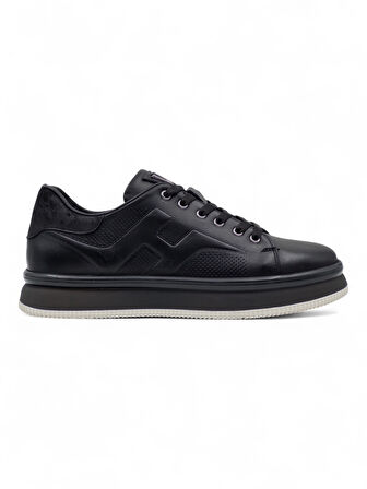 VOYAGER M030 ERKEK HAKİKİ DERİ SNEAKER SİYAH