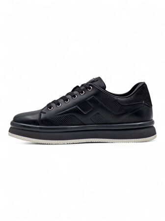 VOYAGER M030 ERKEK HAKİKİ DERİ SNEAKER SİYAH