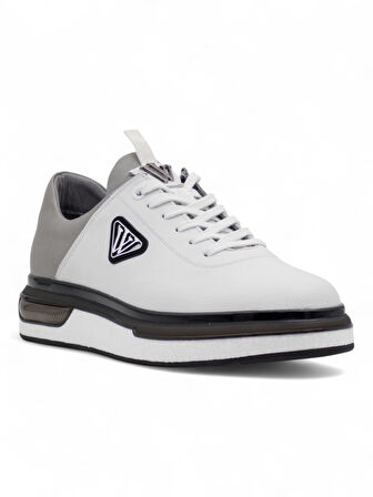 VOYAGER M057 HAKİKİ DERİ ERKEK SNEAKER BEYAZ