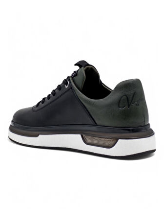VOYAGER M057 HAKİKİ DERİ ERKEK SNEAKER SİYAH