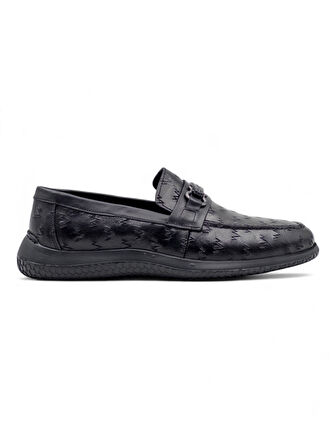 VOYAGER M211 HAKİKİ DERİ ERKEK LOAFER AYAKKABI SİYAH