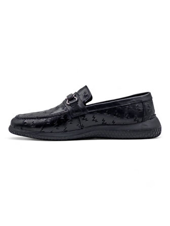 VOYAGER M211 HAKİKİ DERİ ERKEK LOAFER AYAKKABI SİYAH