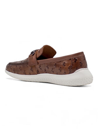 VOYAGER M211 HAKİKİ DERİ ERKEK LOAFER AYAKKABI TABA