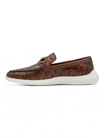 VOYAGER M211 HAKİKİ DERİ ERKEK LOAFER AYAKKABI TABA
