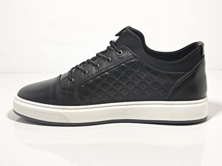 Voyager 6424-1 Siyah Erkek Günlük Deri Casual Ayakkabı