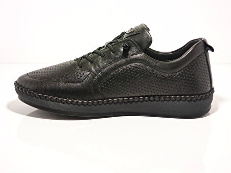 Voyager Z094 Siyah Kadın Deri Casual Ayakkabı