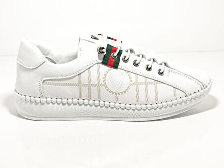 Voyager Z096 Beyaz Kadın Deri Casual Ayakkabı