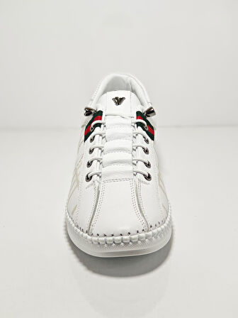 Voyager Z096 Beyaz Kadın Deri Casual Ayakkabı