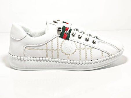 Voyager Z096 Beyaz Kadın Deri Casual Ayakkabı