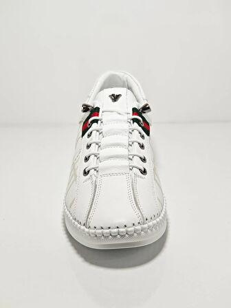 Voyager Z096 Beyaz Kadın Deri Casual Ayakkabı