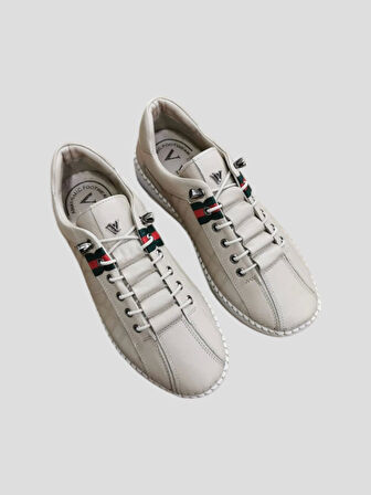 VOYAGER Z096 KADIN DERİ GÜNLÜK AYAKKABI BEJ