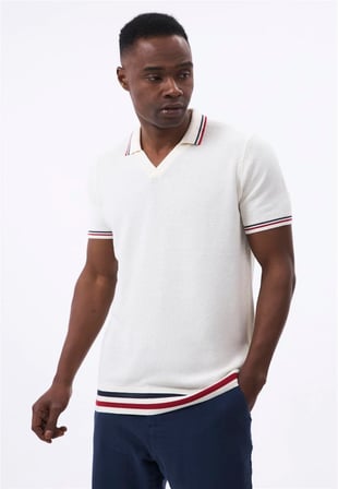 Felix Hardy Erkek Kısa Kollu Polo T-Shirt - Ekru