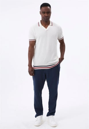 Felix Hardy Erkek Kısa Kollu Polo T-Shirt - Ekru