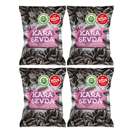 Kara Sevda Ay Çekirdeği 225 gr Tuzsuz x 4 Paket (1 kg)