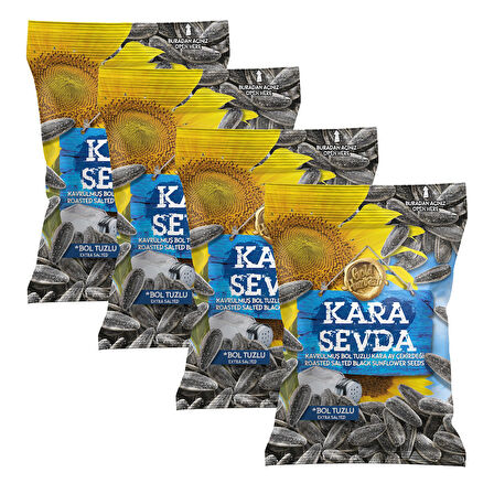 Kara Sevda Ay Çekirdeği 250 gr Bol Tuzlu x 4 Paket (1 kg)