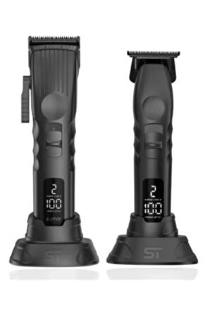 Supreme Trimmer Siyah 2Spee Trimmer & Clipper Tıraş Makinesi Paketi – LCD Ekranlı, Ultra Sessiz, 2 Hızlı