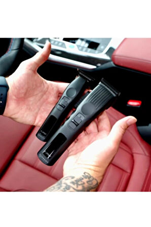 Supreme Trimmer Siyah 2Spee Trimmer & Clipper Tıraş Makinesi Paketi – LCD Ekranlı, Ultra Sessiz, 2 Hızlı