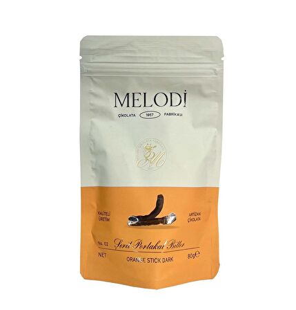 Bitter Çikolatalı Şerit Portakal 80 gr