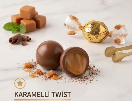 Melodi Çikolata Karamel Aromalı Twist 500g