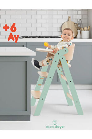 Mamatoyz 10MYCHAIR Allınone Mınt - Foldable Hıghchaır Katlanabilir Mama Sandalyesi - Yeşil