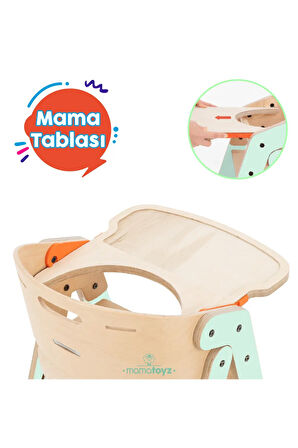 Mamatoyz 10MYCHAIR Allınone Mınt - Foldable Hıghchaır Katlanabilir Mama Sandalyesi - Yeşil