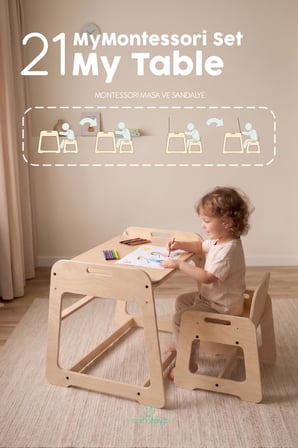 My Table Montessori Ahşap Aktivite Ve Oyun Masası