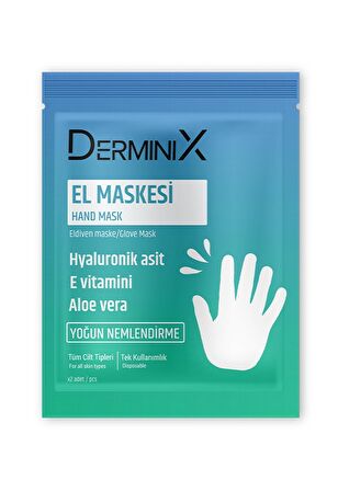 Derminix Hyaluronik Asit & E vitamini & Aloe Vera Nemlendirici El Maskesi