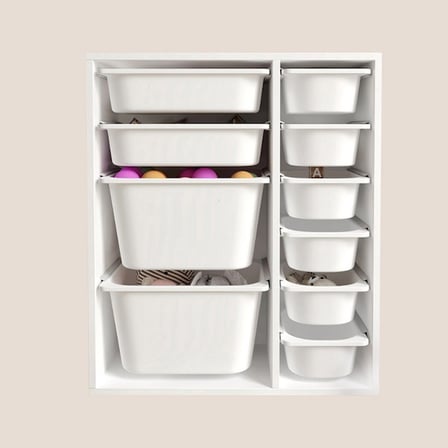 Just Home Small Duo 10 Sepetli Oyuncak Dolabı - Beyaz
