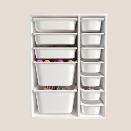 Just Home Medium Duo 12 Sepetli Oyuncak Dolabı - Beyaz