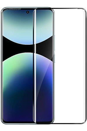 Xiaomi Redmi Note 14 Pro 4G Ekran Koruyucu Nano Tam Kapatan İnce Esnek Polymer Siyah