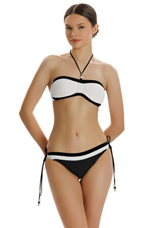 Zeki Siyah Aksesuar Detaylı Bikini Alt