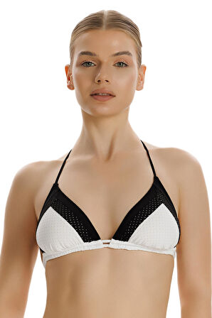 Zeki Siyah Üçgen Bikini Üstü