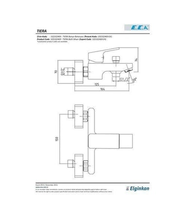 E.c.a. Tiera 104802469 Banyo Bataryası - Beyaz