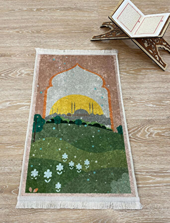 Çocuk Seccadesi (50x80 Ebat) Kahverengi