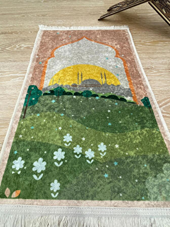 Çocuk Seccadesi (50x80 Ebat) Kahverengi