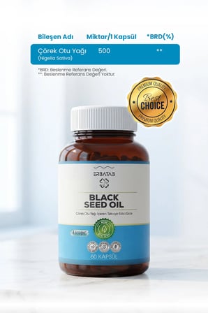 Erbatab Çörek Otu Yağı Black Seed Oil 60 Kapsül Licaps®