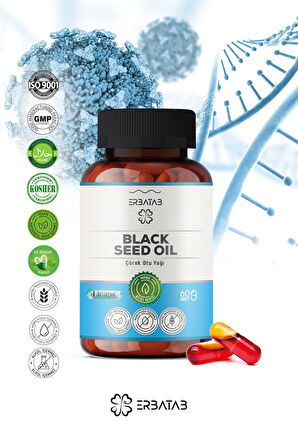 Erbatab Çörek Otu Yağı Black Seed Oil 60 Kapsül Licaps®