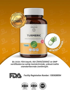 Erbatab Zerdeçal Curcumin Ekstresi 30 Kapsül Licaps®