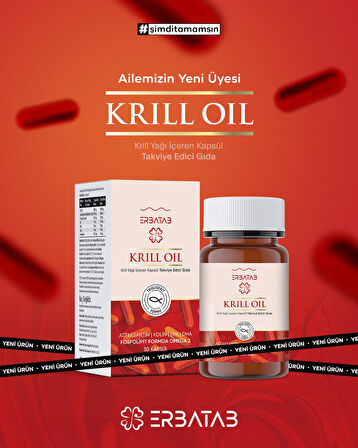 Erbatab Krill Oil 500 mg 30 Kapsül