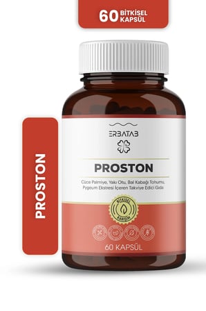 Erbatab Proston (Cüce Palmiye- Yakı Otu - Bal Kabağı Tohumu- Pygeum Ekstresi) 60 Kapsül