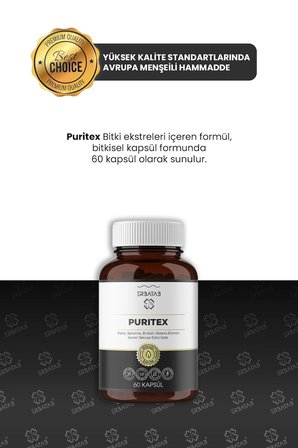 Erbatab Puritex (Kişniş - Spirulina - Brokoli - Klorella) 60 Kapsül
