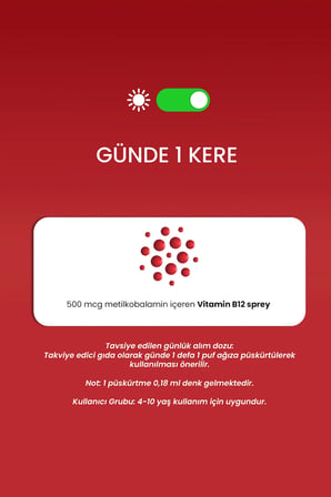 Erbatab Metilkobalamin B12 Sprey 10 ml