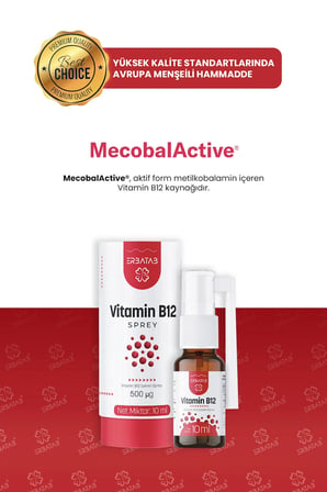 Erbatab Metilkobalamin B12 Sprey 10 ml