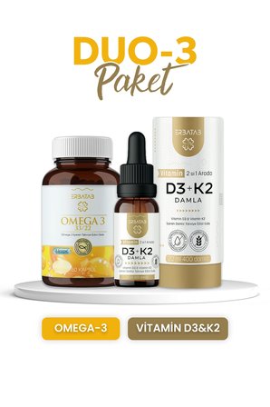  Duo Paketi 3 Omega-D3k2 Damla